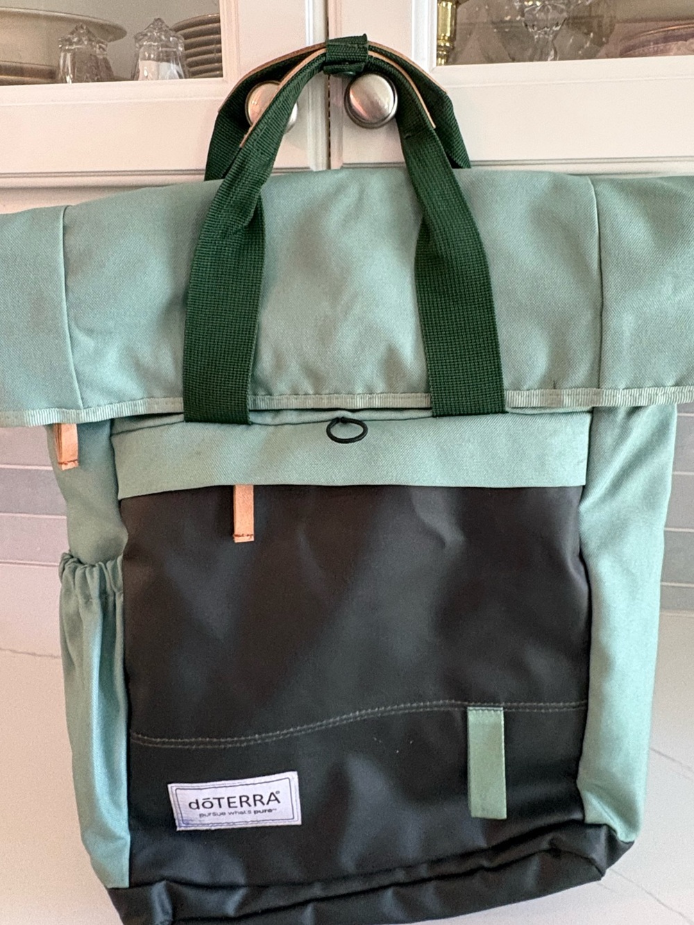 dōTERRA "Pursue What's Pure" 2020 Convention Rolltop Backpack Mint Green & Black
